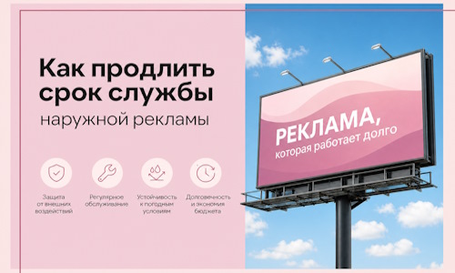 Как продлить срок службы наружной рекламы в  Челябинске